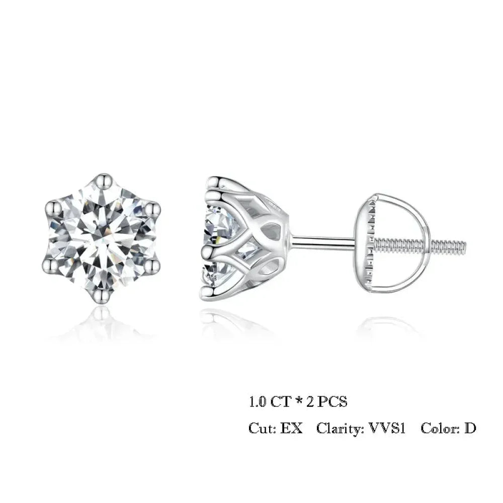 Radiant Moissanite Studs – Gold-Plated Sterling Silver