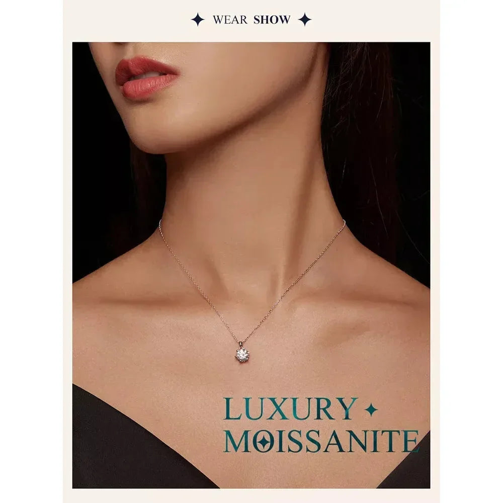 Moissanite Solitaire Pendant Necklace