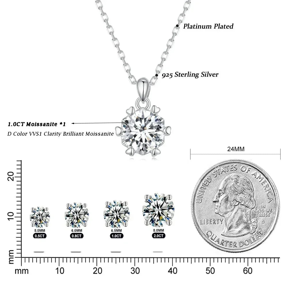 Moissanite Solitaire Pendant Necklace