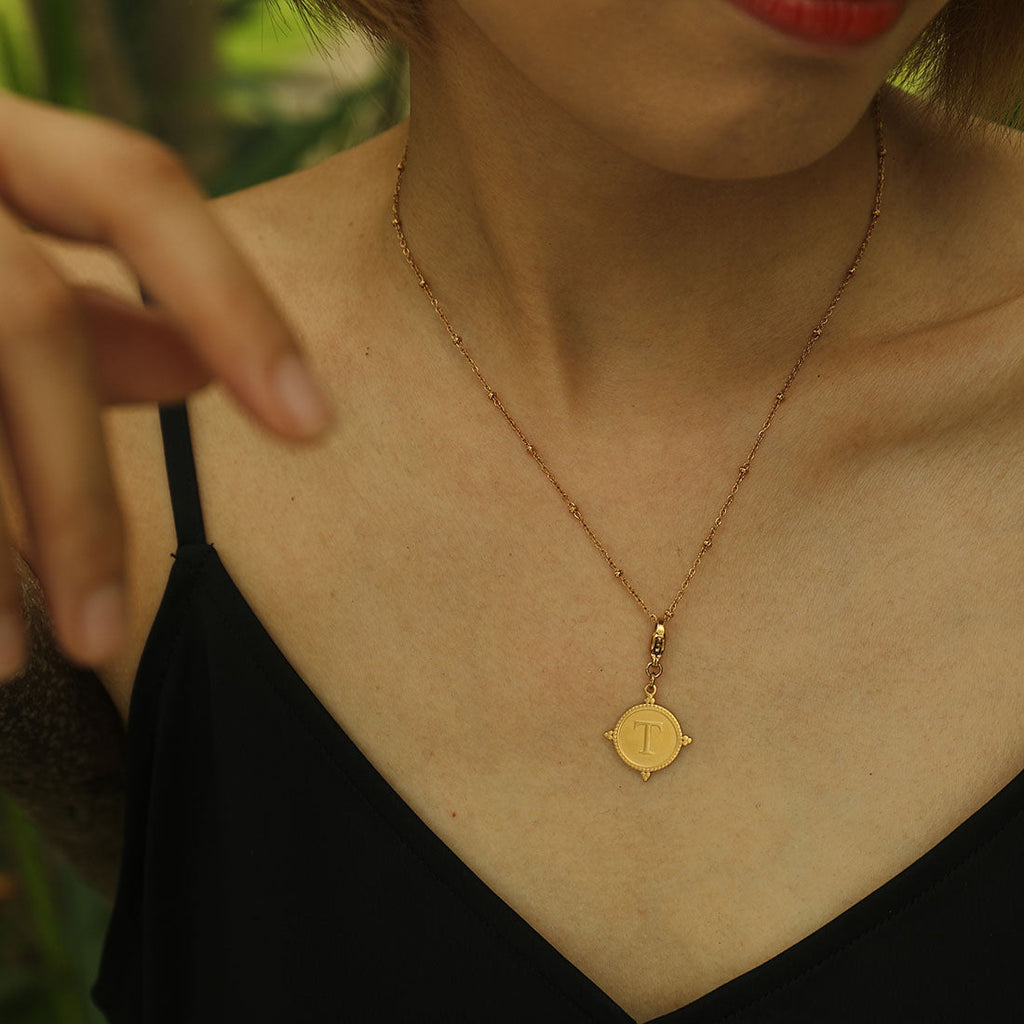 Ornate Gold Initial Charm (A–Z)