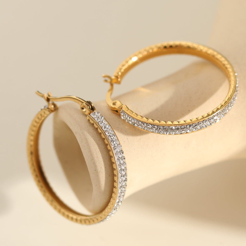 Pavé Hoop Earrings