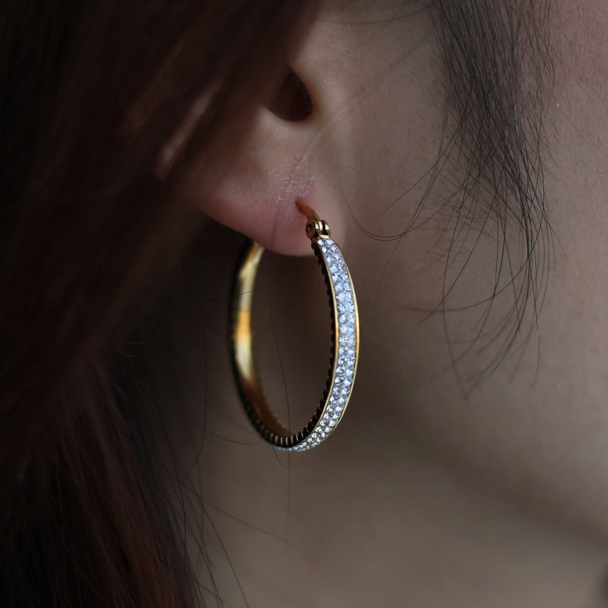 Pavé Hoop Earrings