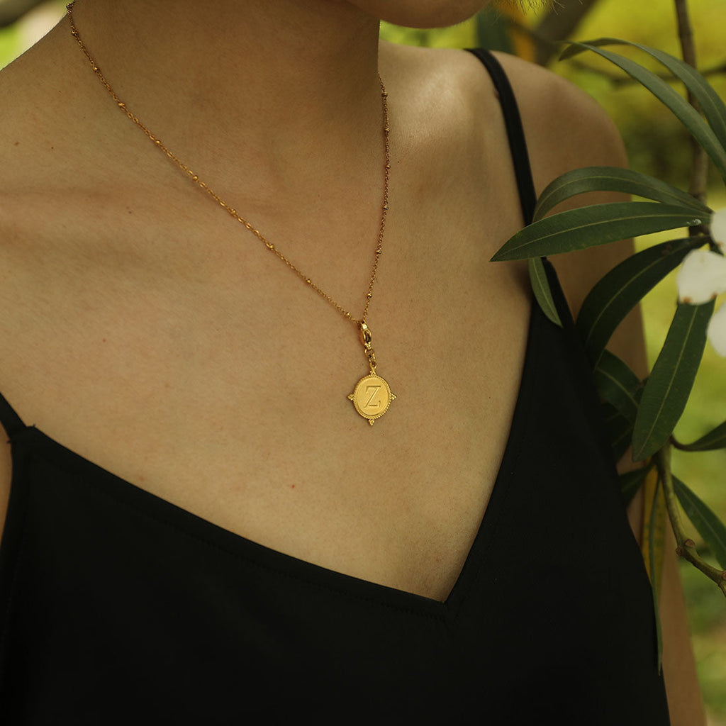Ornate Gold Initial Charm (A–Z)
