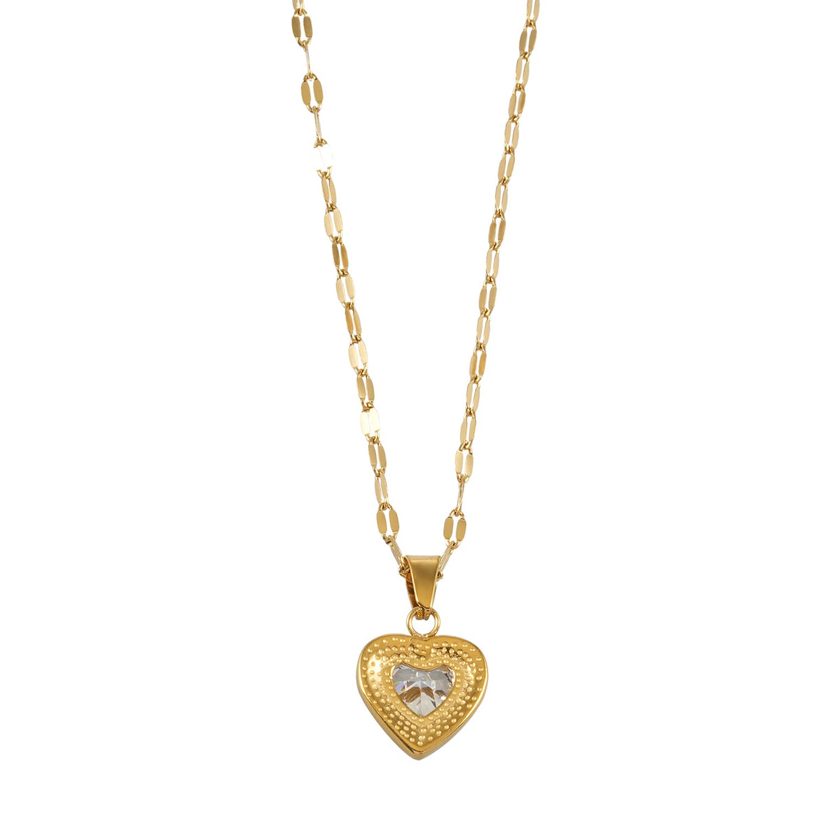 Petite Pavé Heart Necklace