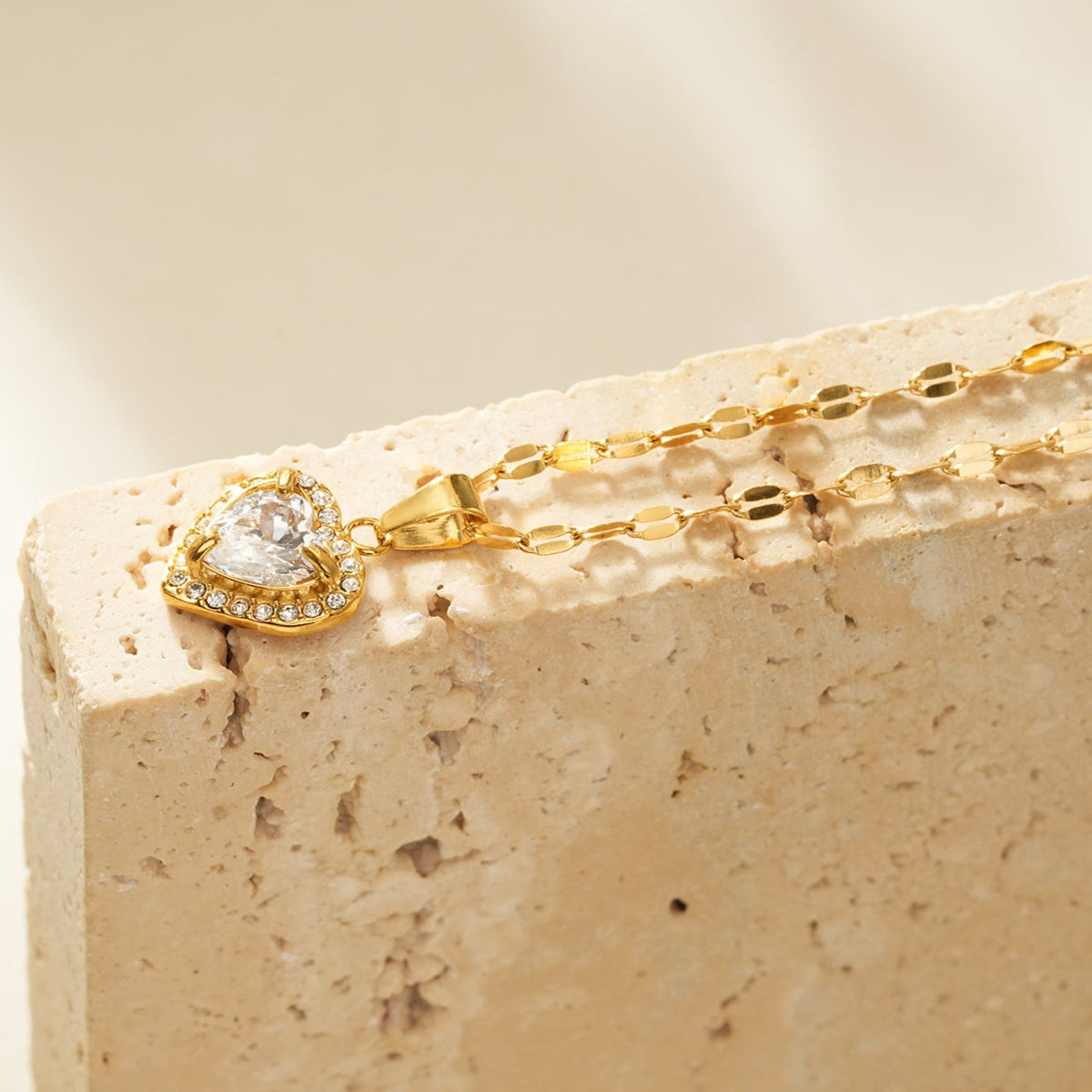 Petite Pavé Heart Necklace