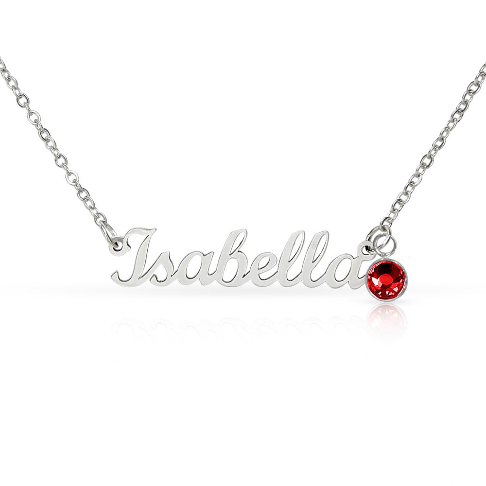Hithii Name Necklace with Birthstone