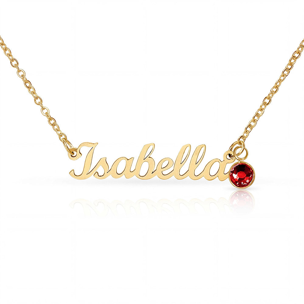 Hithii Name Necklace with Birthstone