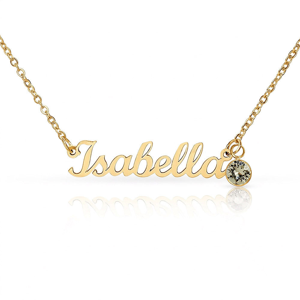 Hithii Name Necklace with Birthstone