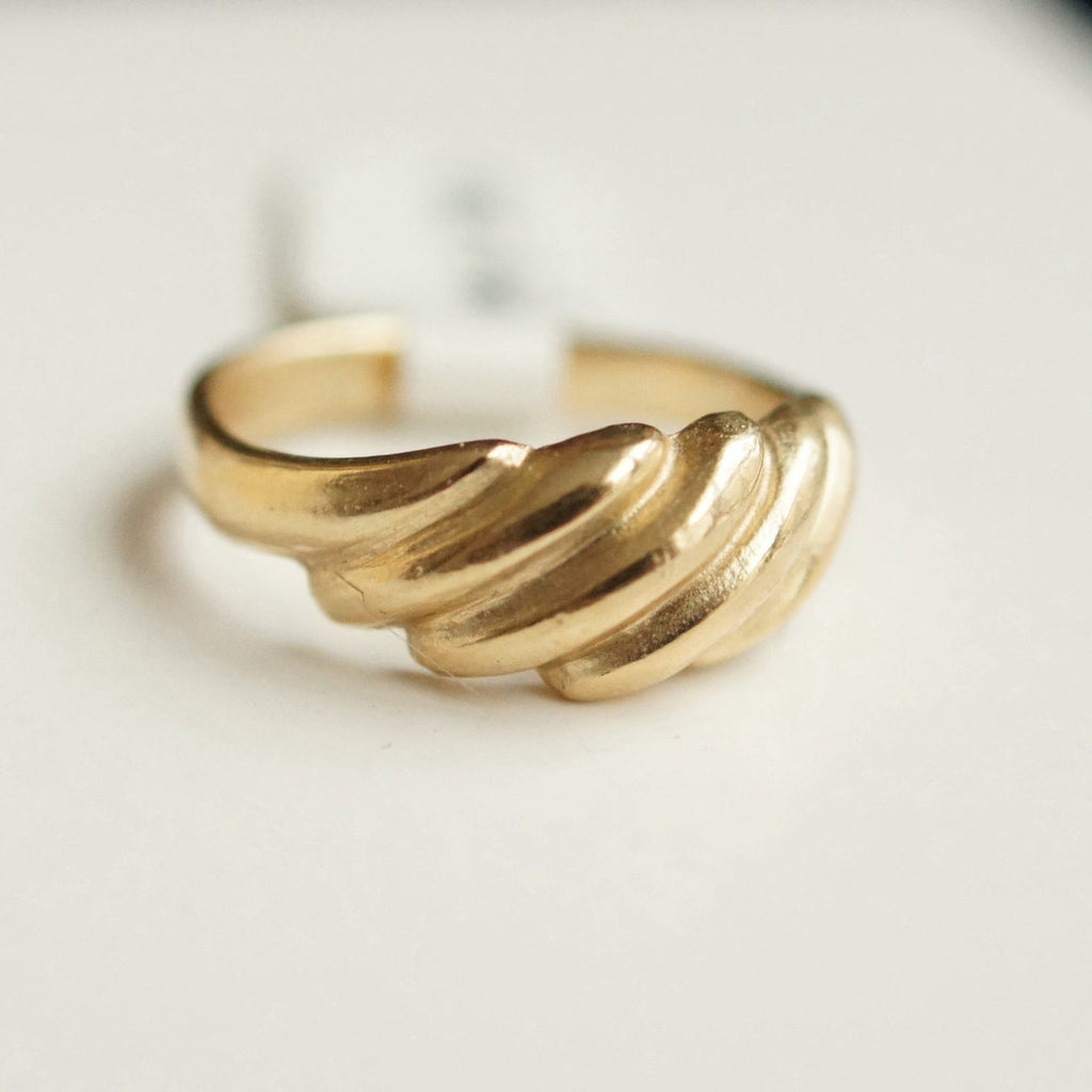 Shrimp Ring in Solid 10K Gold or Sterling Silver