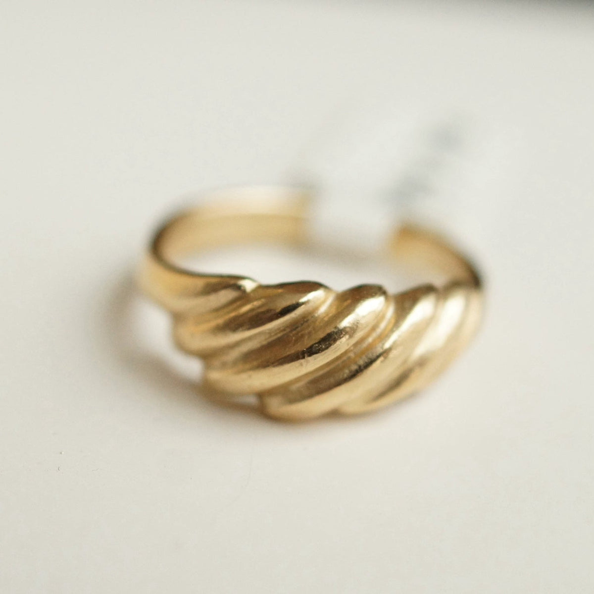Shrimp Ring in Solid 10K Gold or Sterling Silver