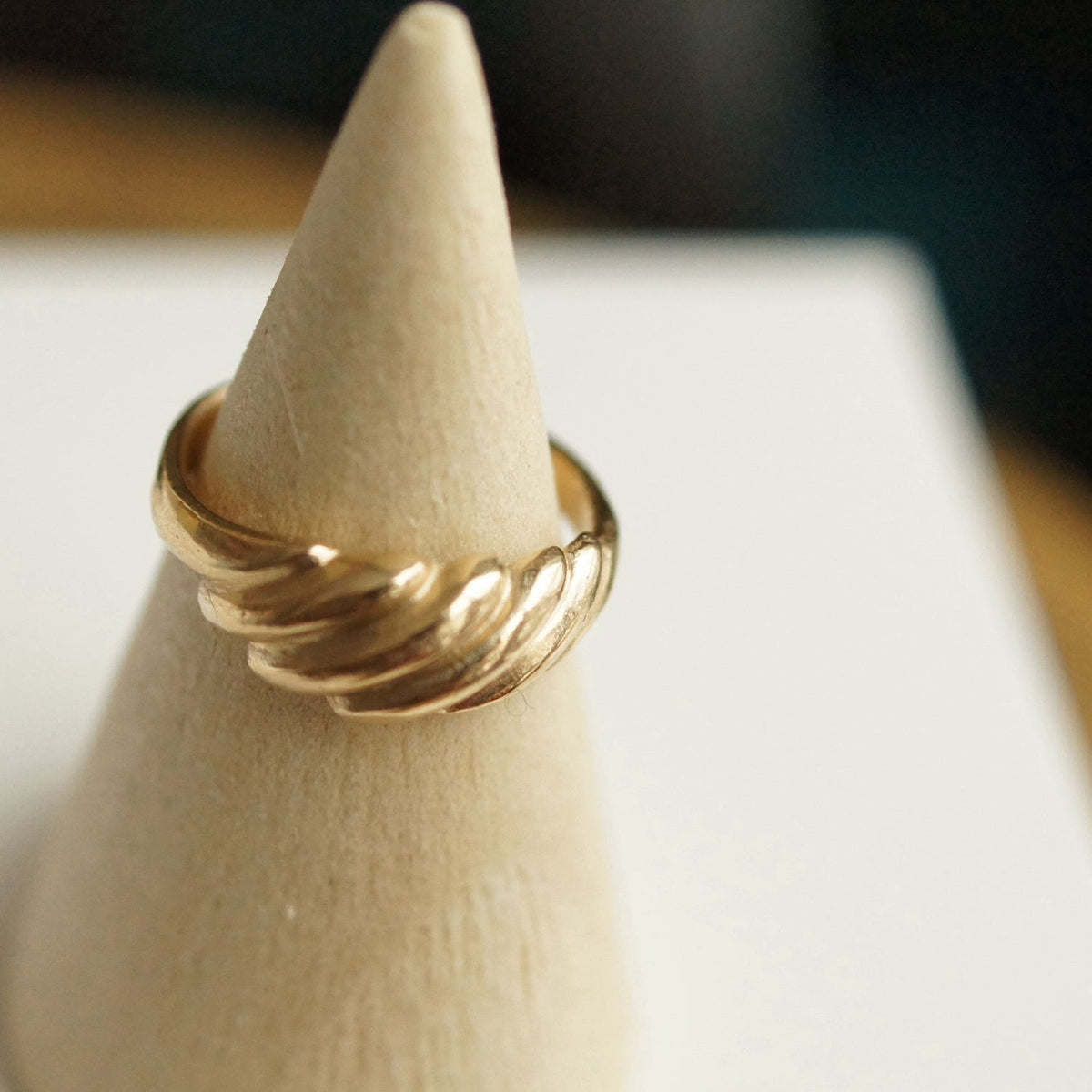 Shrimp Ring in Solid 10K Gold or Sterling Silver